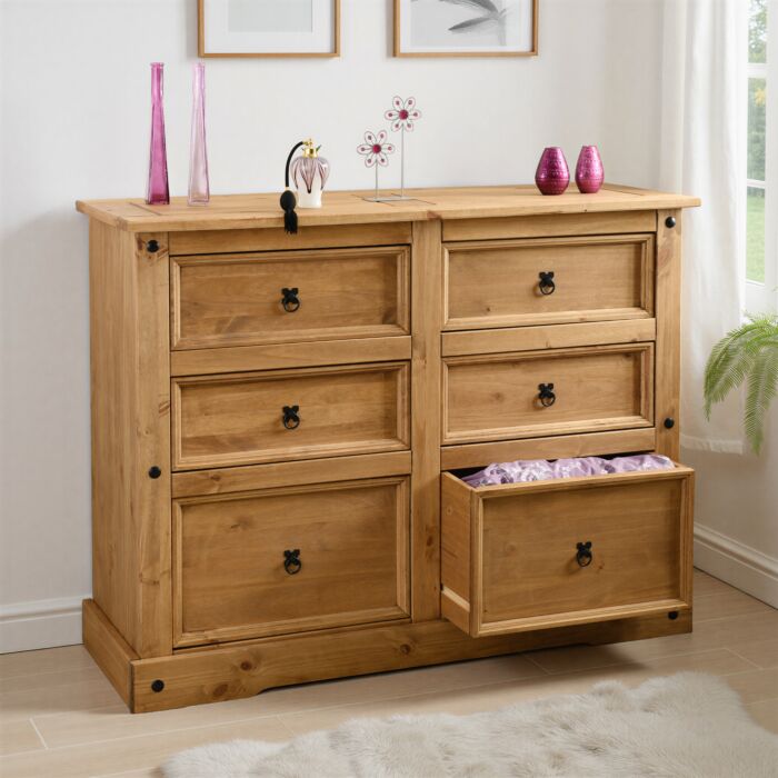 Corona Pine 6 Drawer Chest