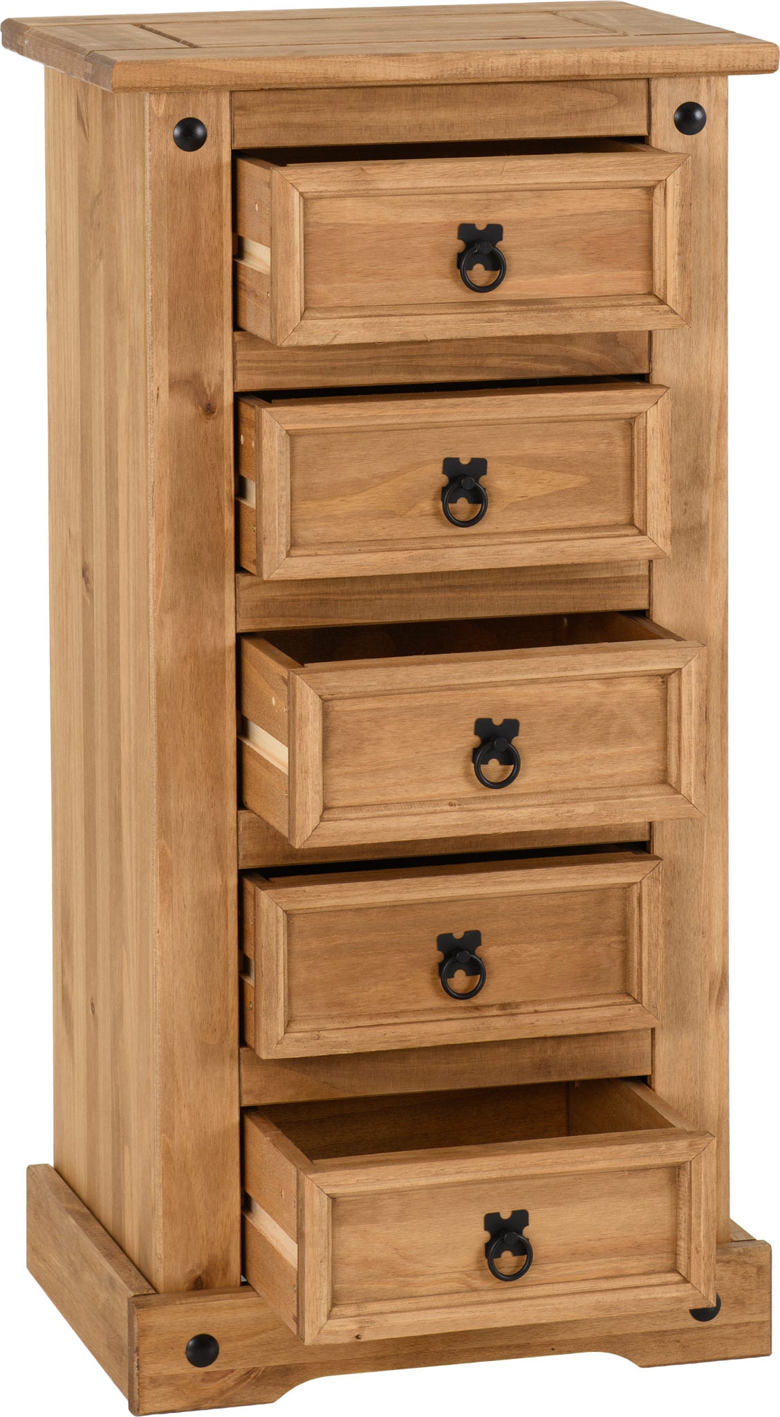 Corona Pine 5 Drawer Narrow Chest
