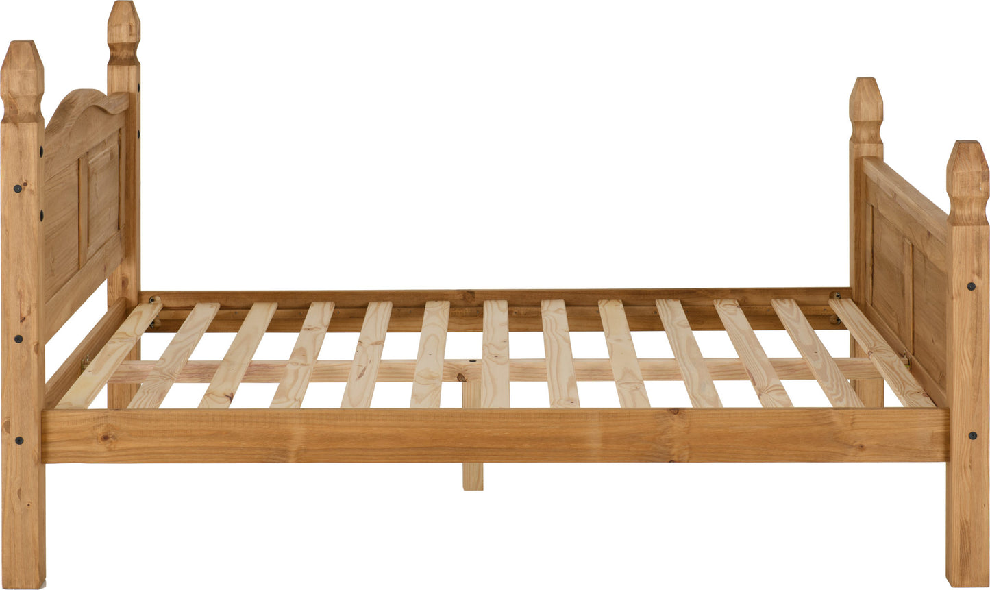 Corona Pine 5ft Kingsize Bed - High Foot End