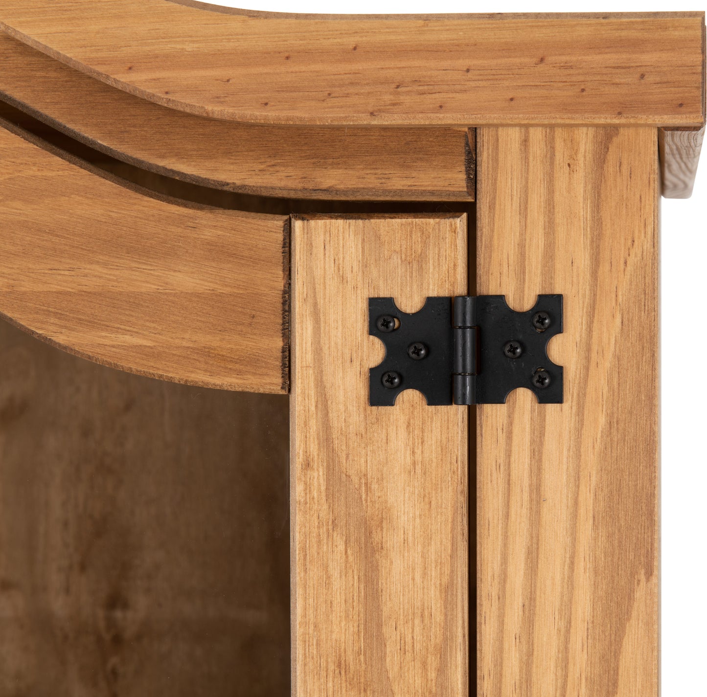 Corona Pine 2 Door 2 Drawer Glass Display Unit