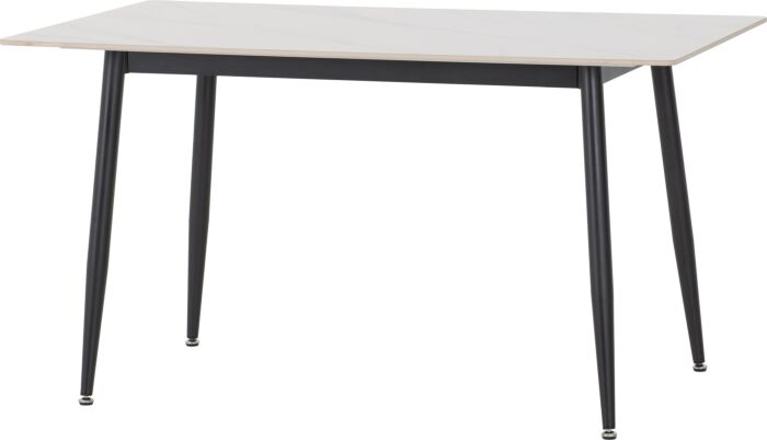 FEN White Stone Effect Dining Table