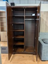 Earlsboro 2 Door Dark Wood Wardrobe