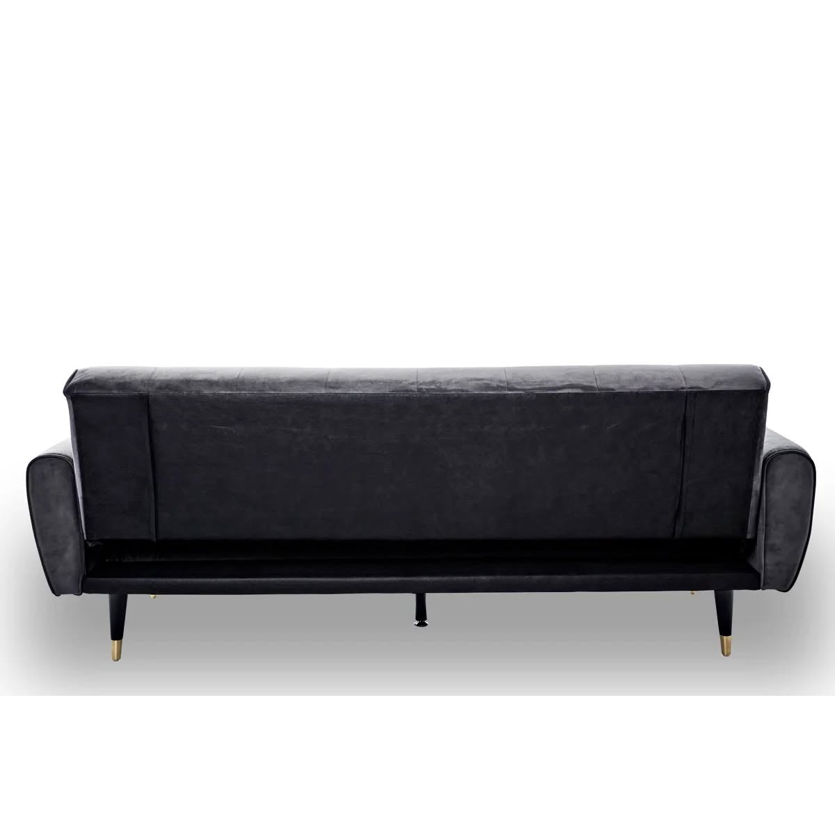 Franklyn 3 Seater Grey Velvet Clic Clac Sofa Bed