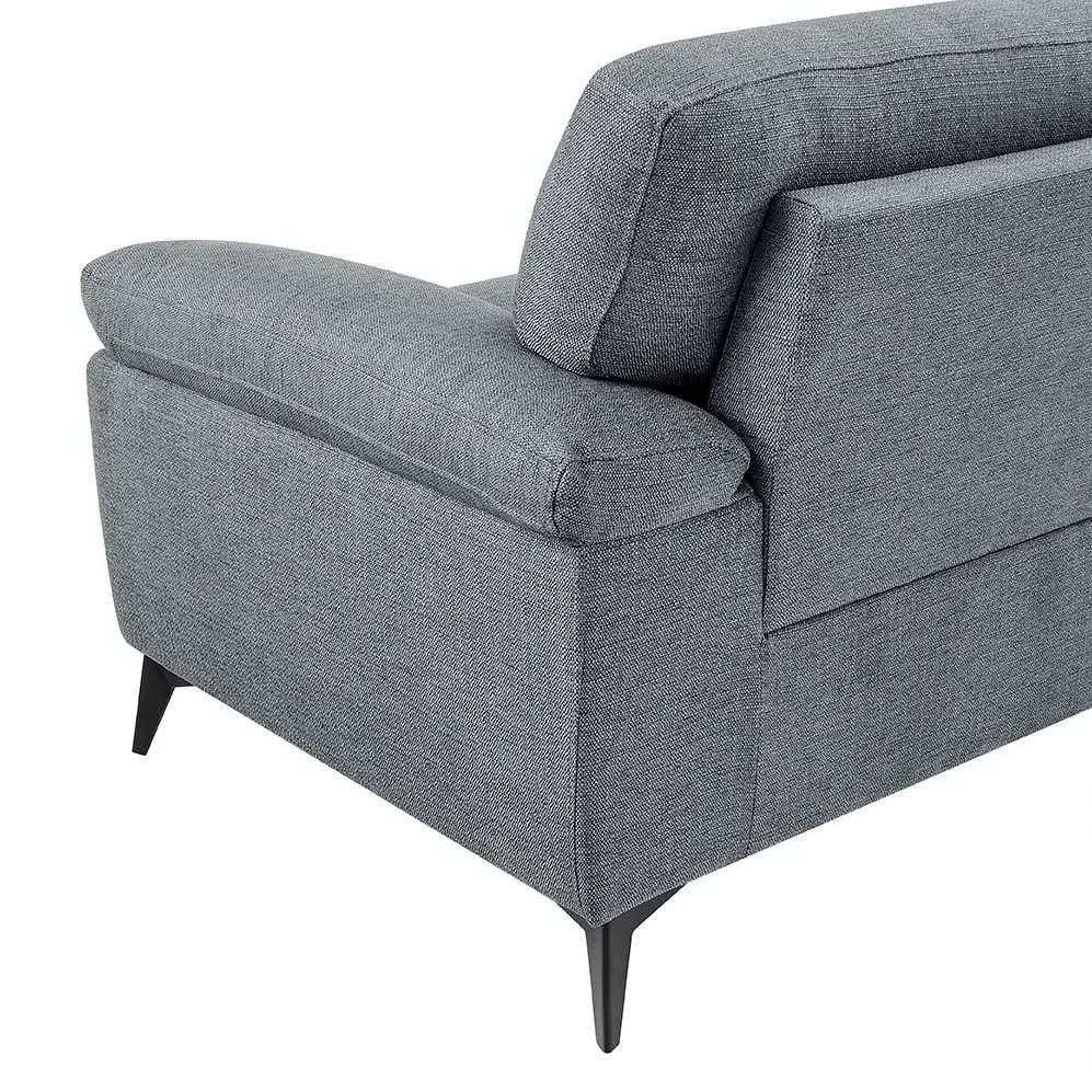 Walter 2 Seater Grey Upholstered Sofa