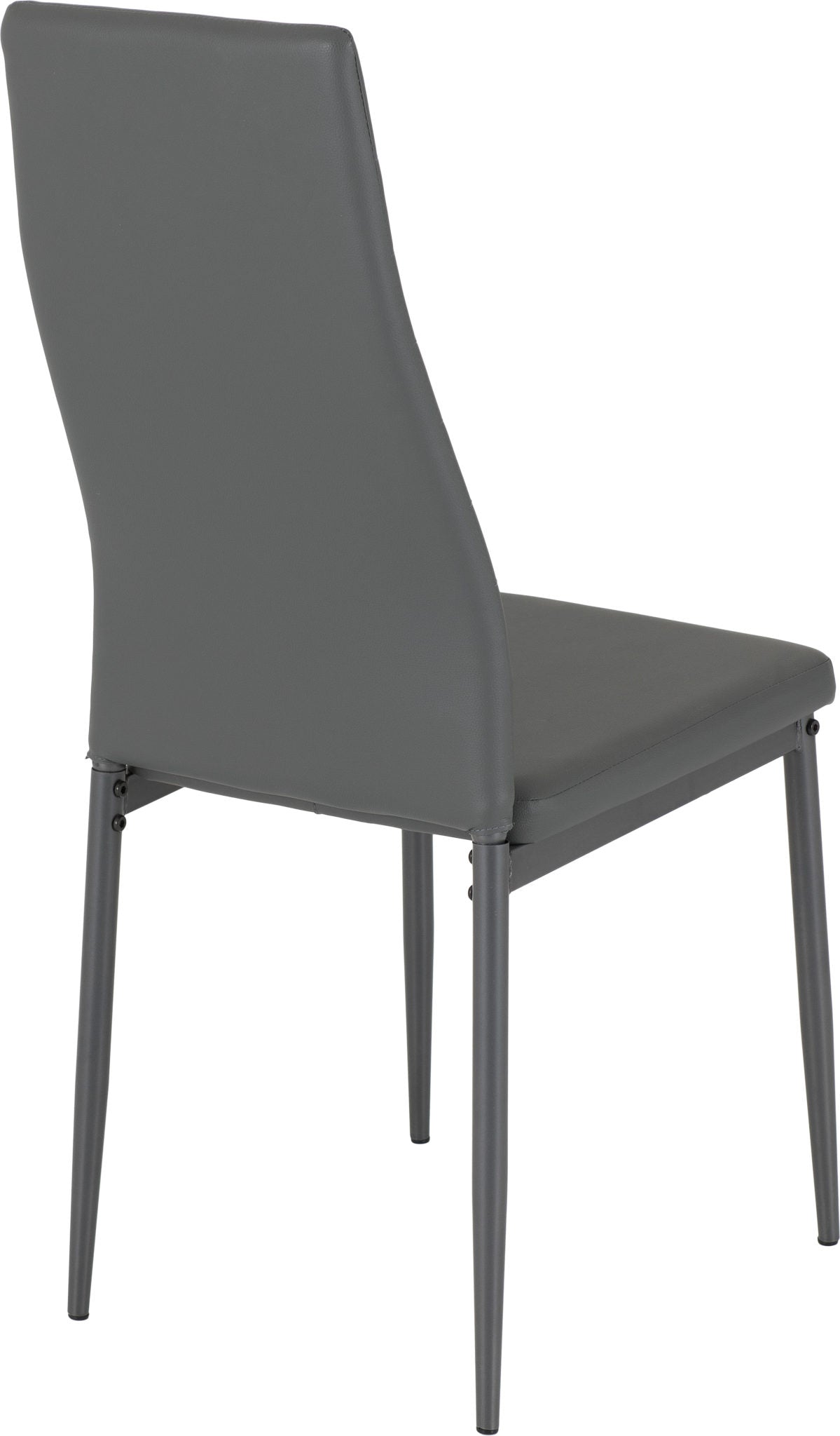 ABB Pair of Grey Faux Leather Dining Chairs