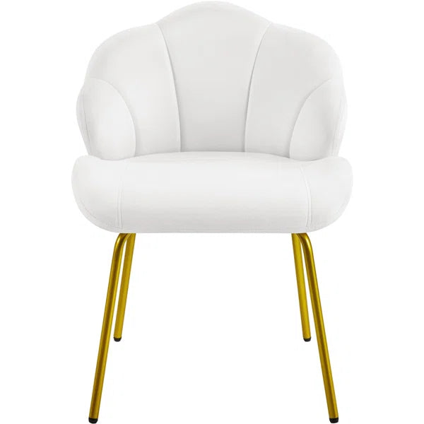 Alison White Velvet Chair