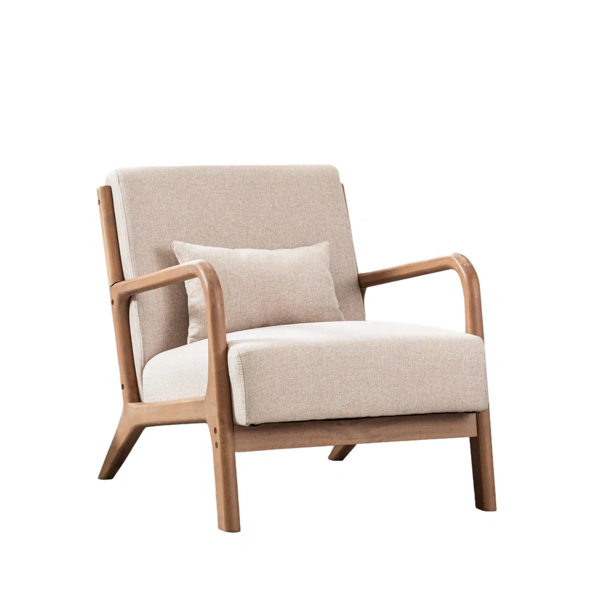 Carley Beige Linen Armchair