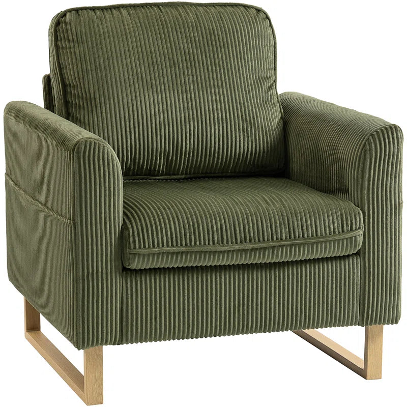 Epson 2 Seat Green Cord Sofa