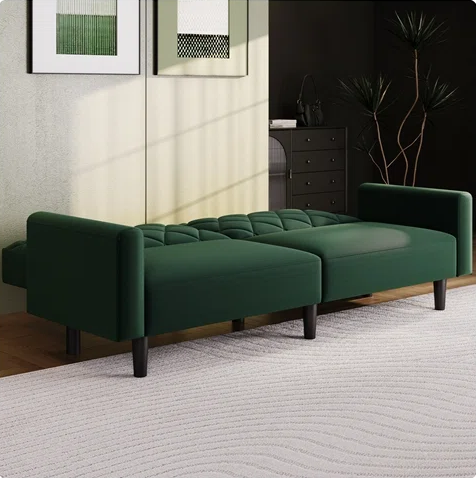 Aiden 2 Seat Green Velvet Clic Clac Sofa Bed