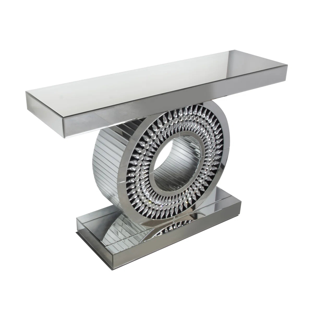 Octavia Mirrored Crystal Console Table