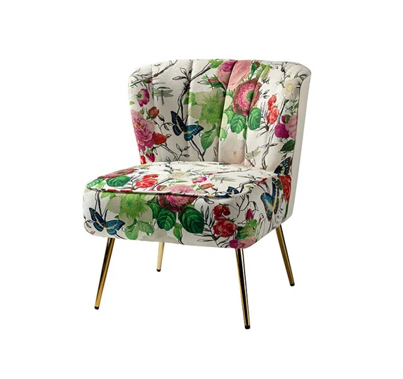 Matao Floral Upholstered Accent Chair