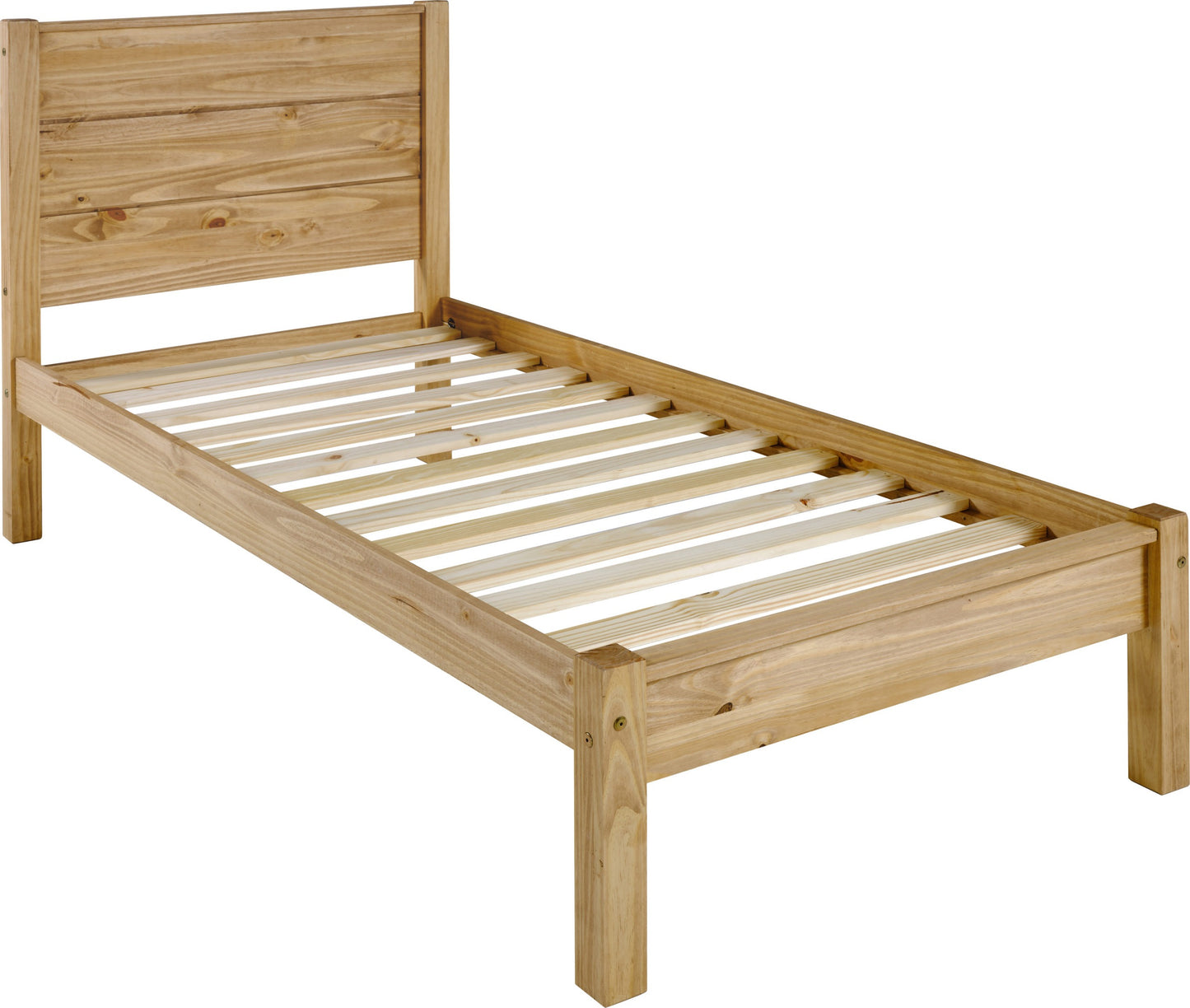 BAR 3ft Single Waxed Pine Bedstead