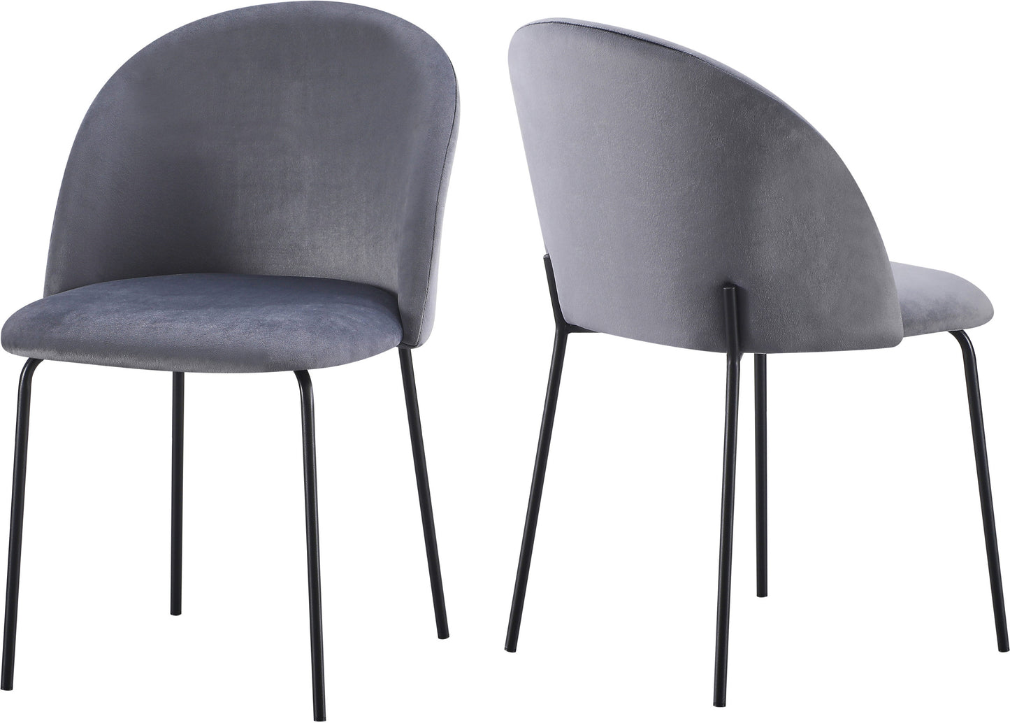 BST Set of Four Velvet Dining Chairs