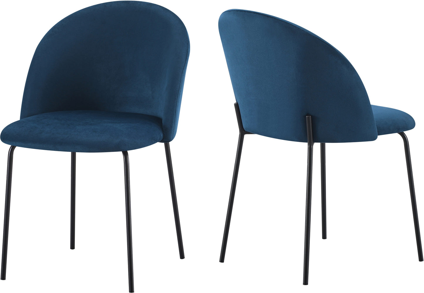 BST Set of Four Velvet Dining Chairs