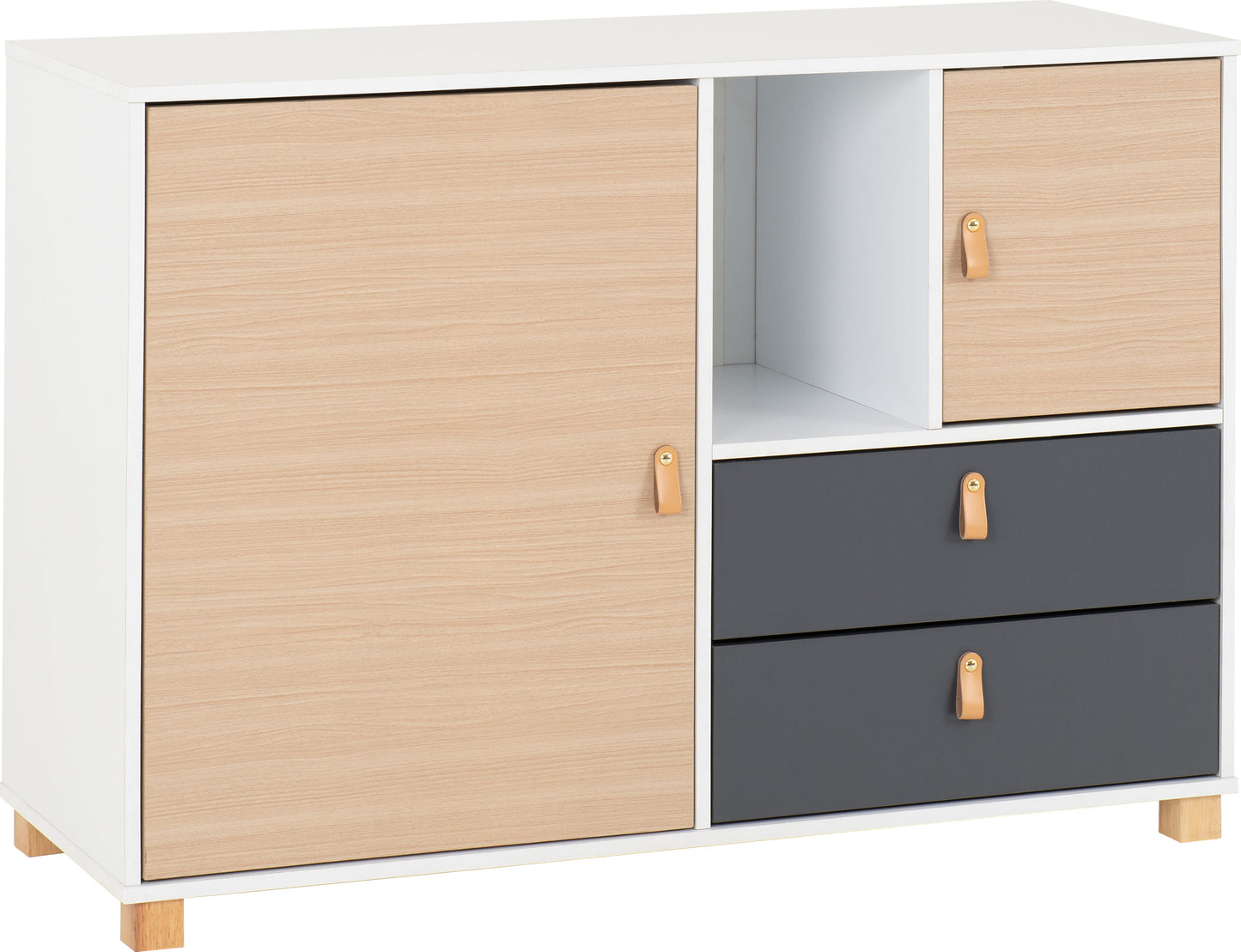 BRO 2 Door 2 Drawer Storage Chest