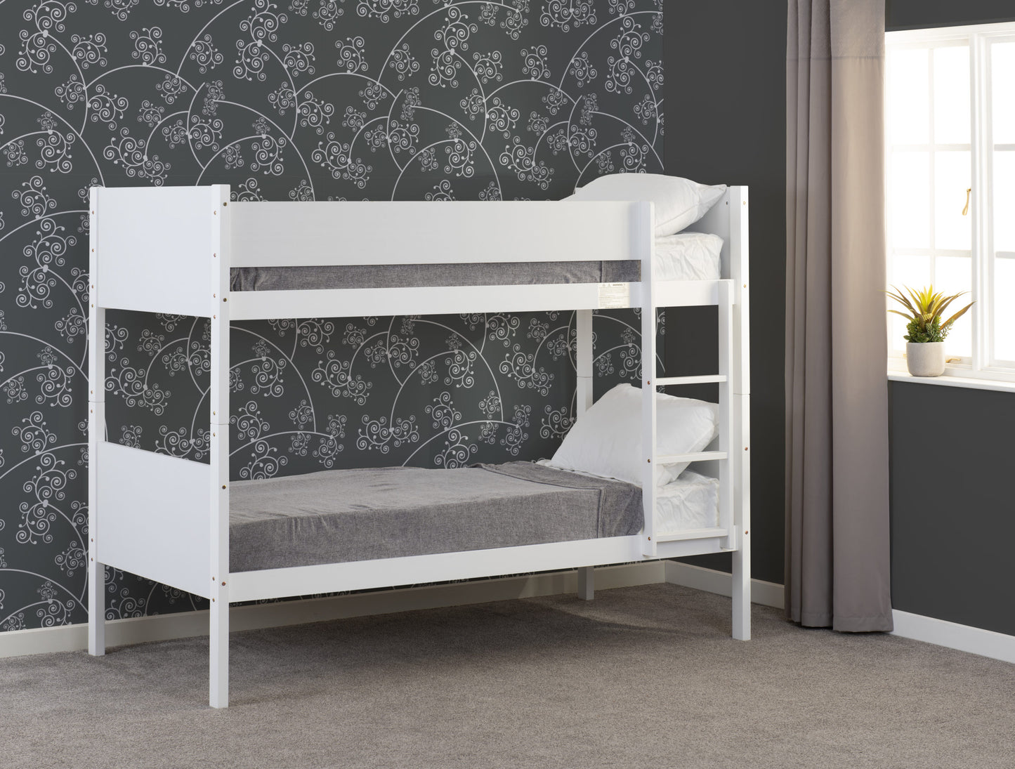 BRU 3ft Single White Bunk Bed