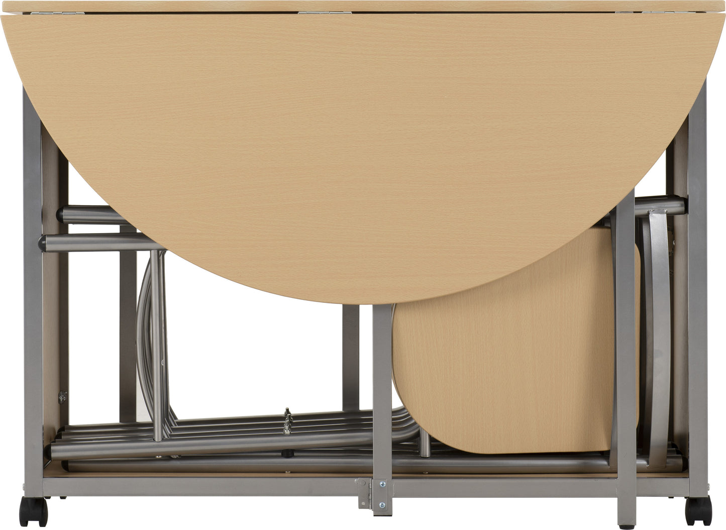 BUD Butterfly 4 Seater Dining Set Beech/Silver