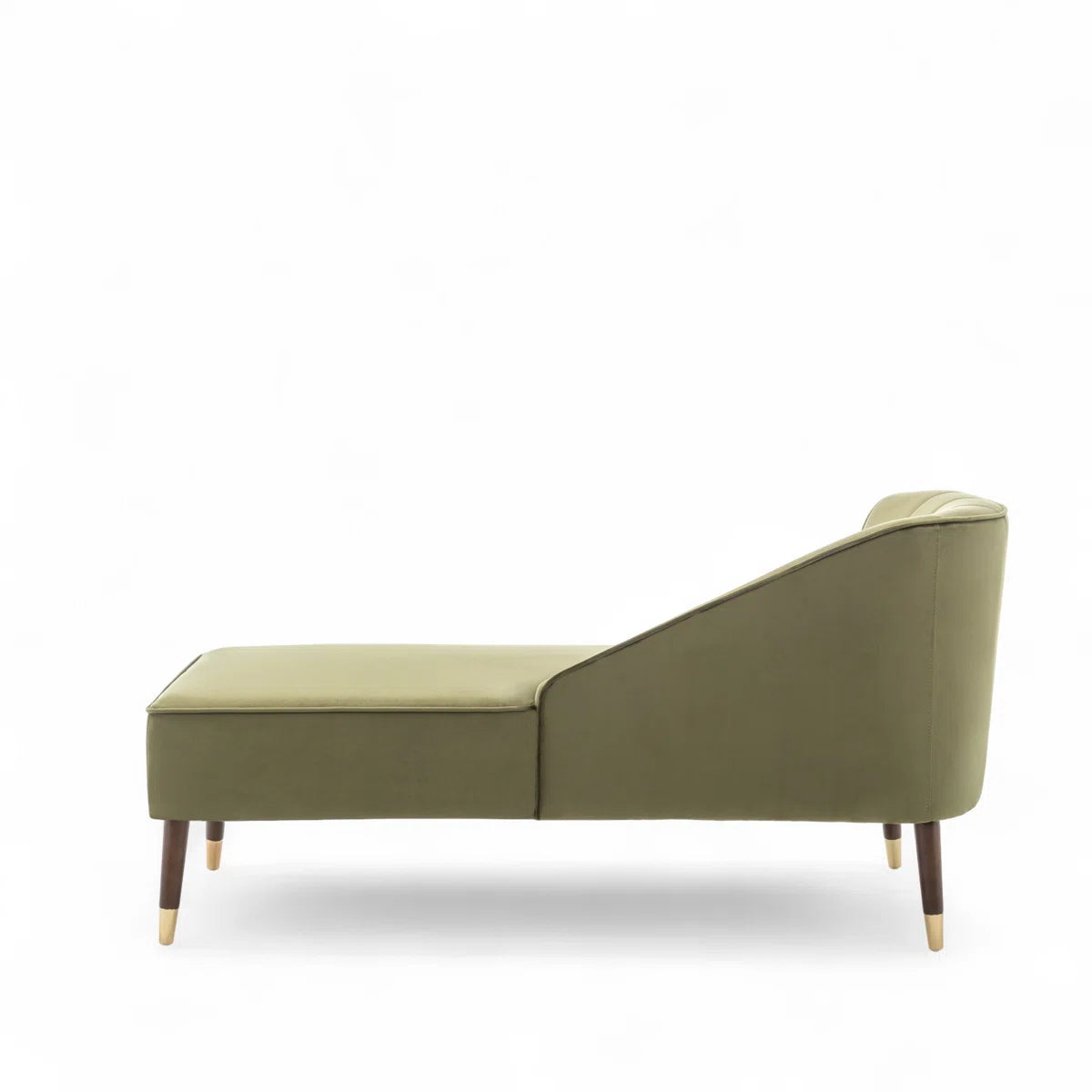 Alberta Sage Velvet Chaise Lounge