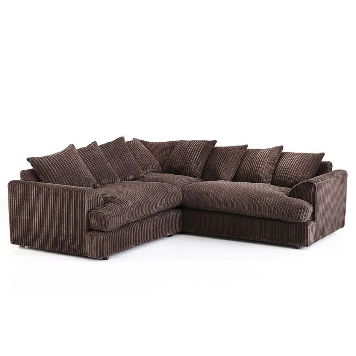 Bronwyn 5 Seat Brown Jumbo Cord Corner Sofa