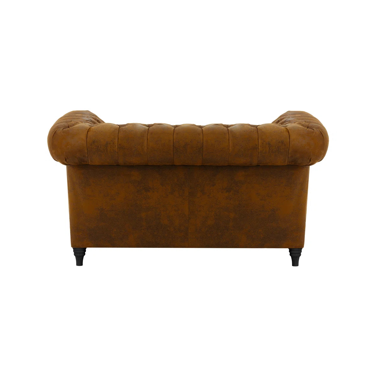Burns 2 Seater Cognac Faux Leather Chesterfield Sofa