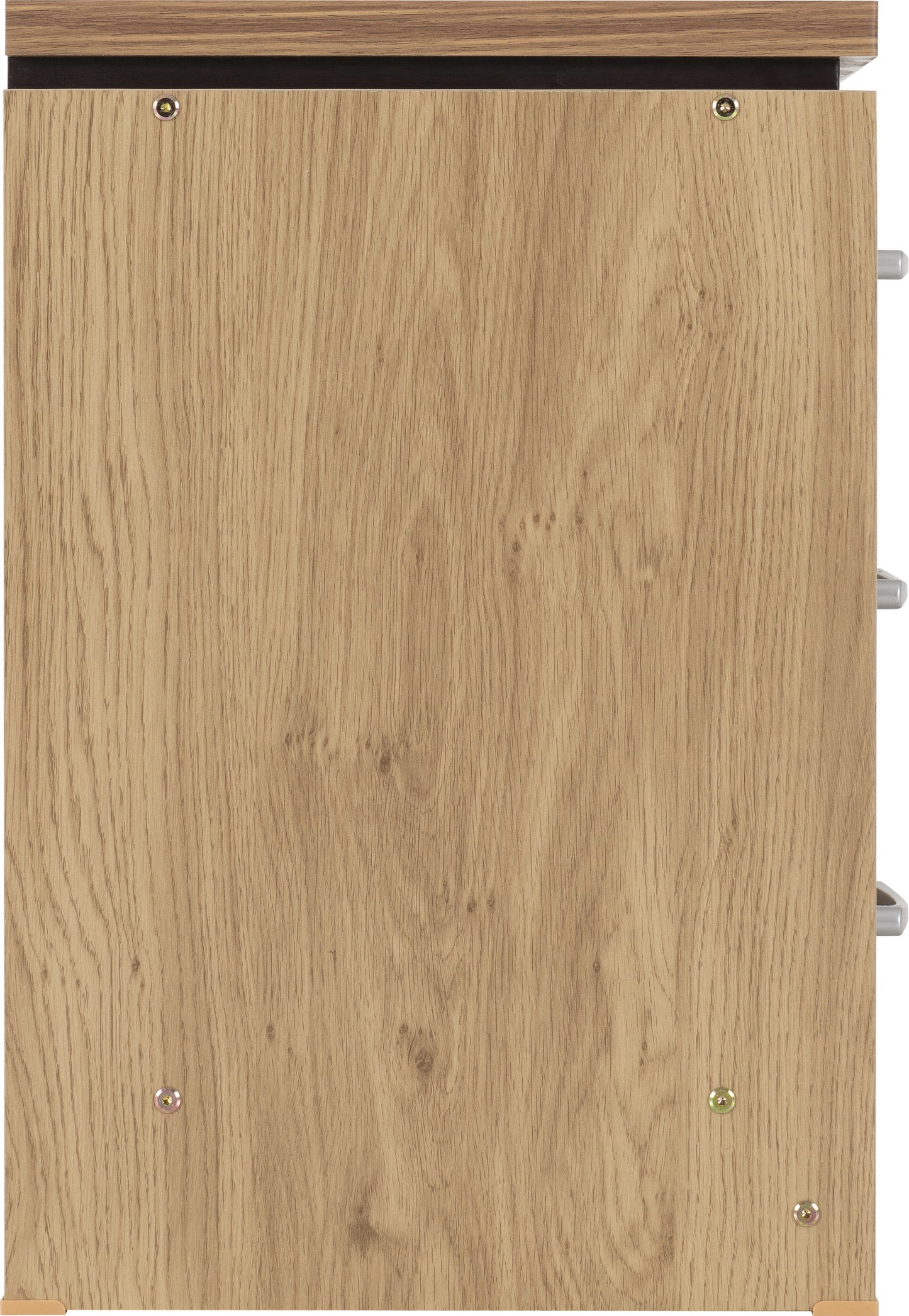 CHLS Oak Effect 3 Drawer Bedside Chest