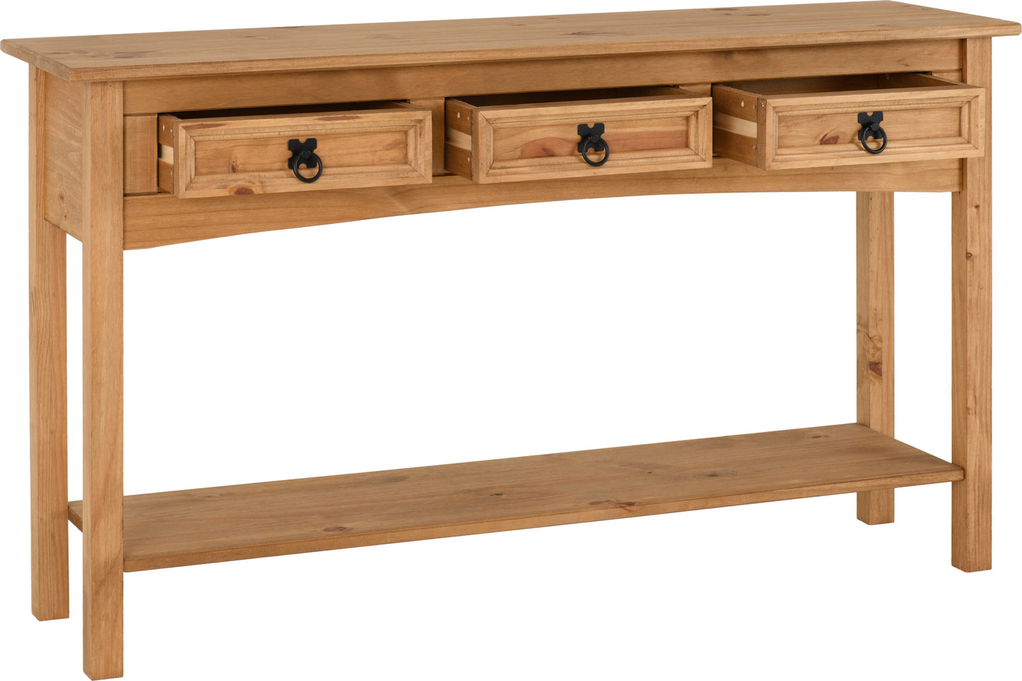 Corona Pine 3 Drawer Console Table