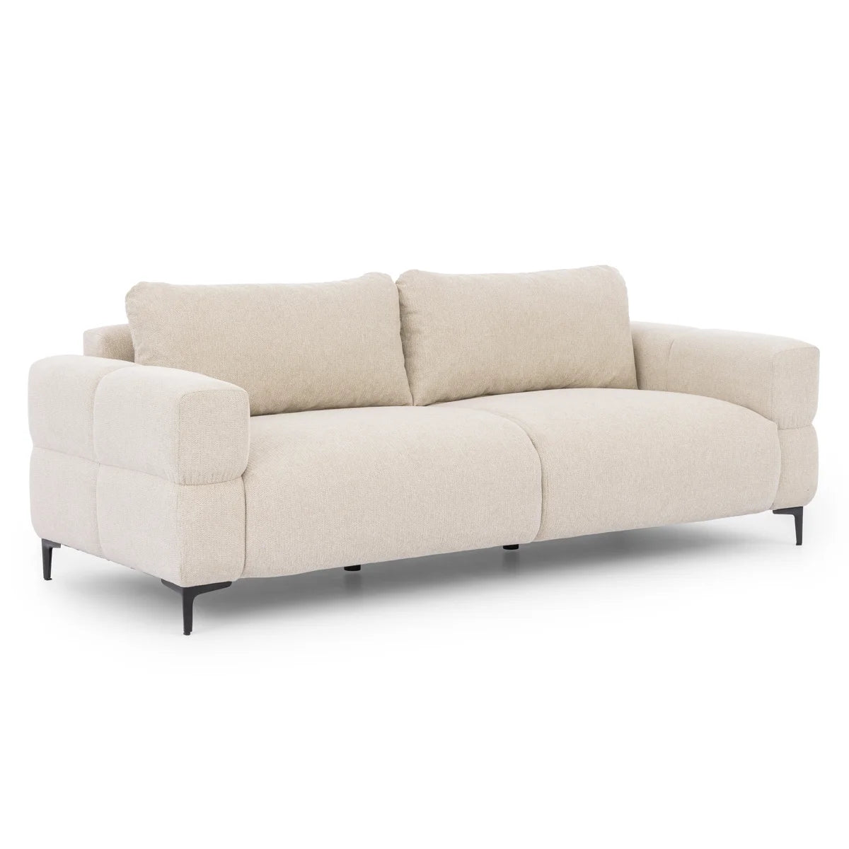 Cardamena 3 Seat Cream Upholstered Sofa