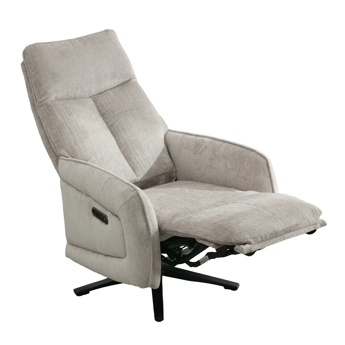 Cassidy Beige Upholstered Electric Reclining Swivel Chair