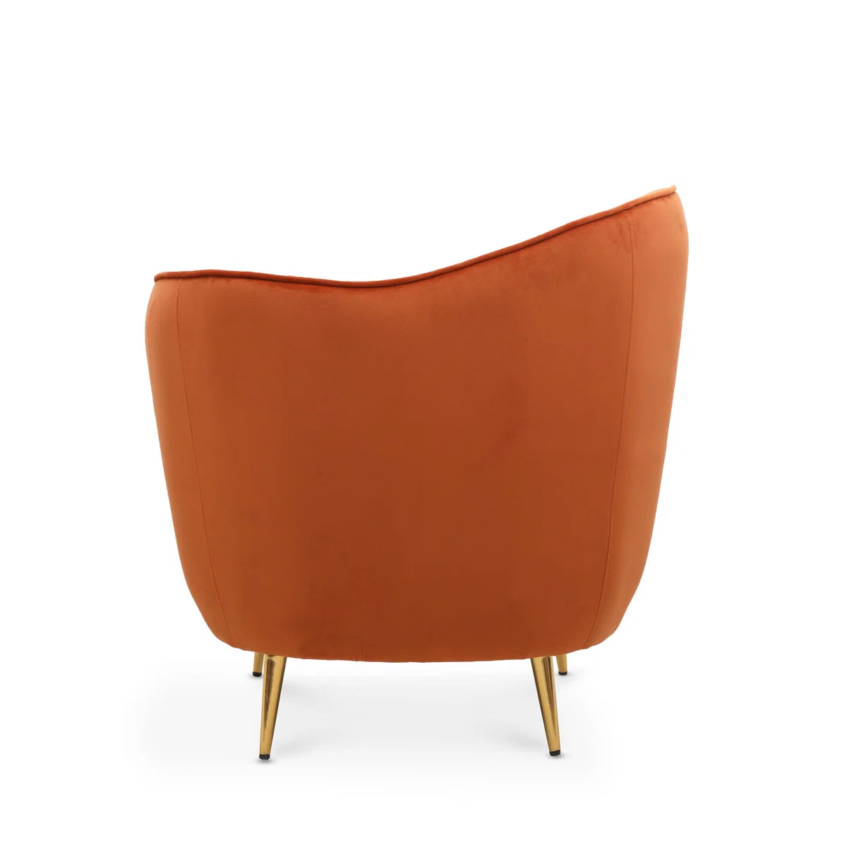 Catania Orange Velvet Armchair