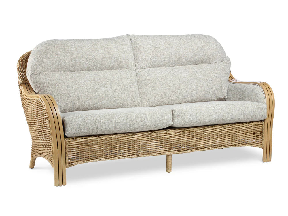 Centurion 3 Seat Grey Upholstered Wicker Conservatory Sofa