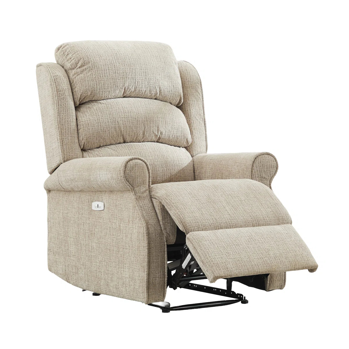 Constance Beige Upholstered Electric Recliner