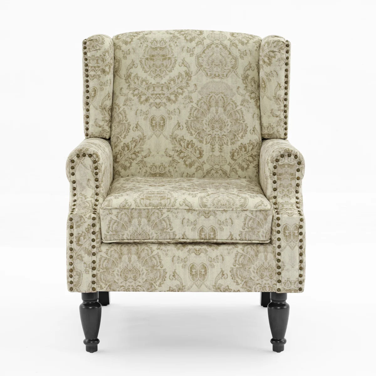 Melinda Beige Damask Armchair