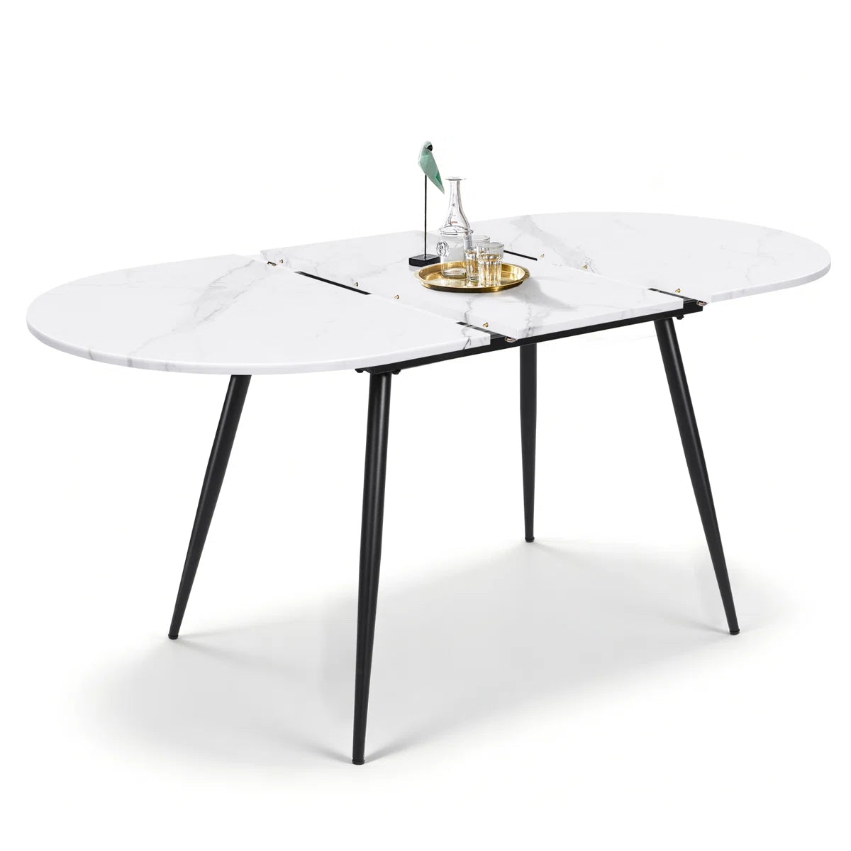 Meredith 6 Seat Extending Marble Effect Dining Table