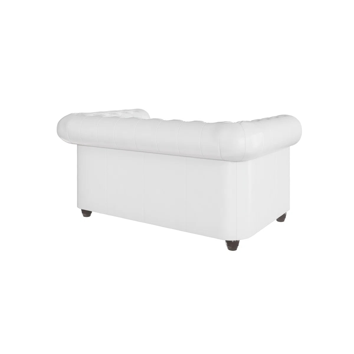 Erras 2 Seat White Faux Leather Chesterfield Sofa