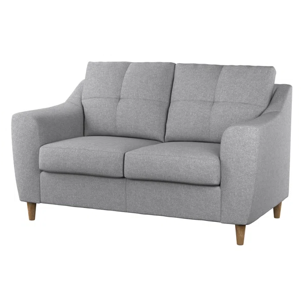 Espire 2 Seater Silver Upholstered Sofa