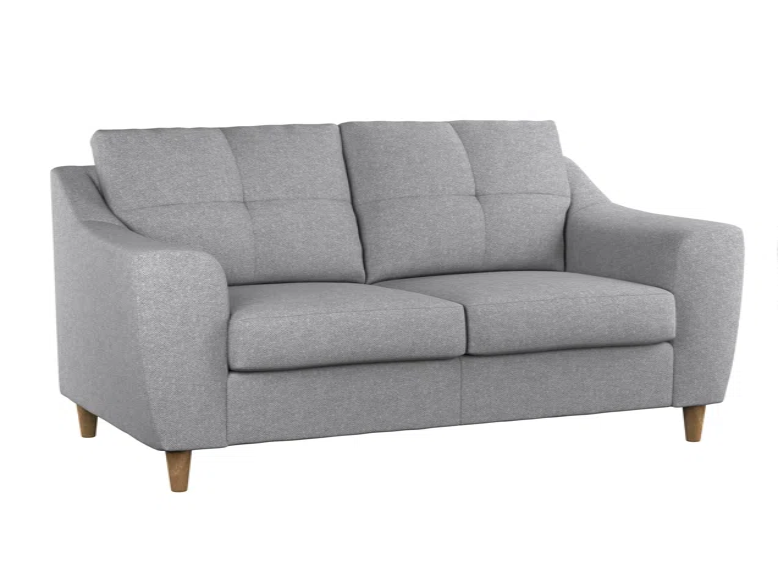 Espire 3 Seater Silver Upholstered Sofa