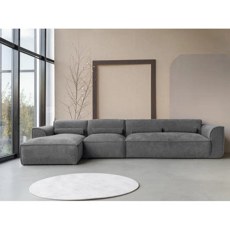 Felicity Grey Chenille Corner Sofa