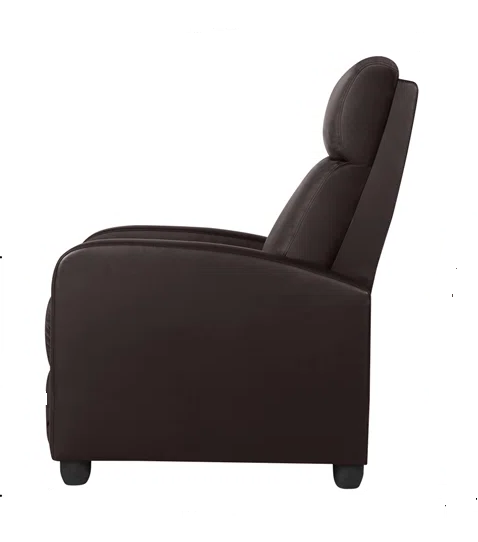 Edmond Brown Faux Leather Manual Recliner