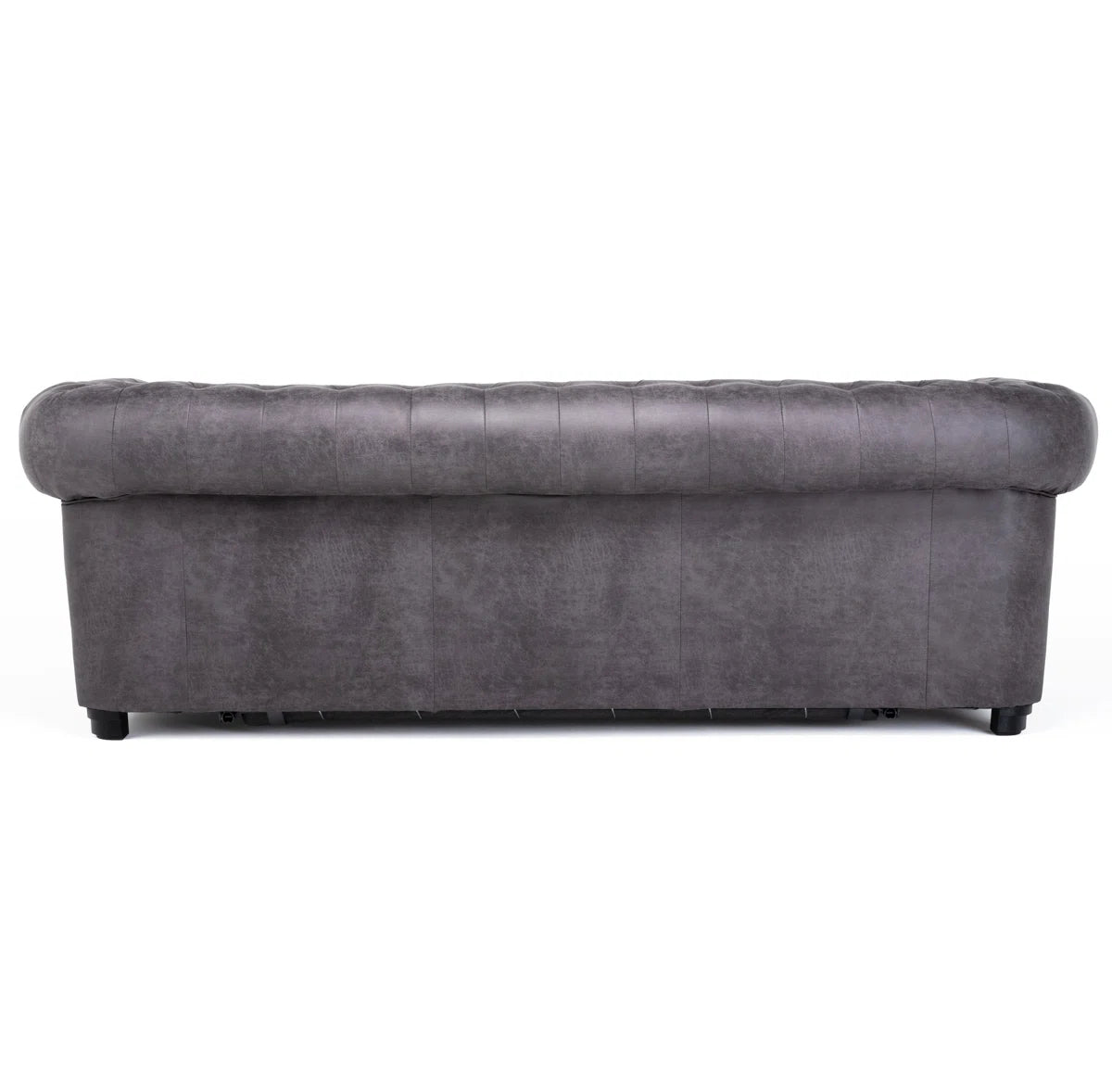 Waverley 3 Seater Grey Faux Leather Chesterfield Sofa