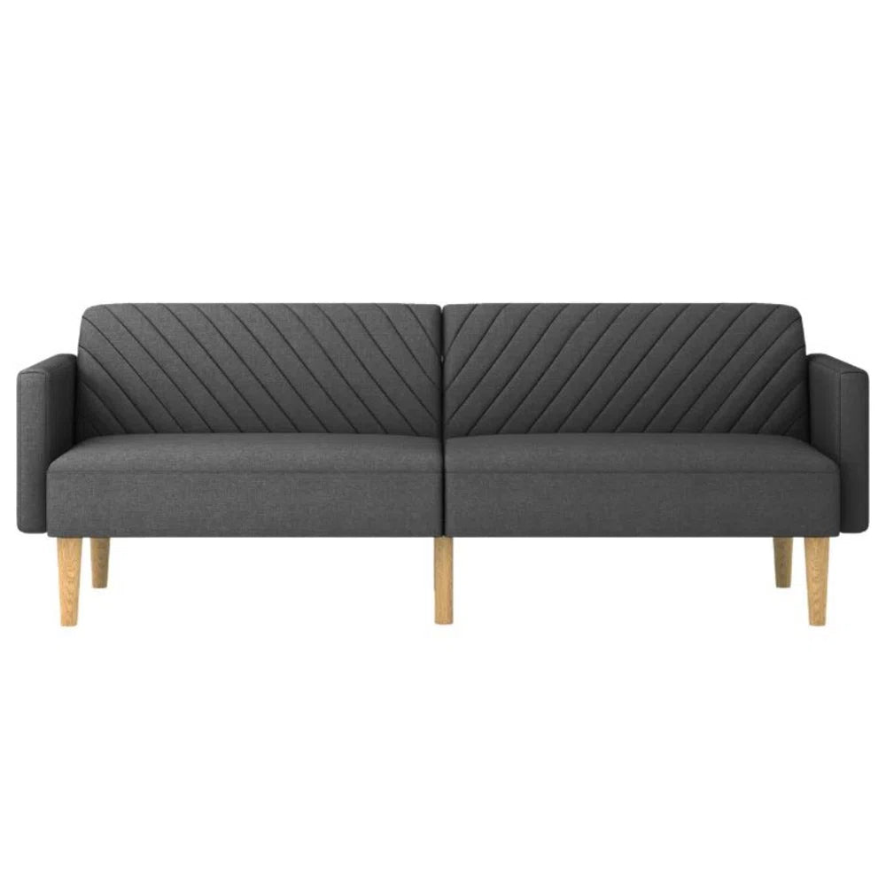 Hortence 3 Seater Grey Velvet Clic Clac Sofa Bed