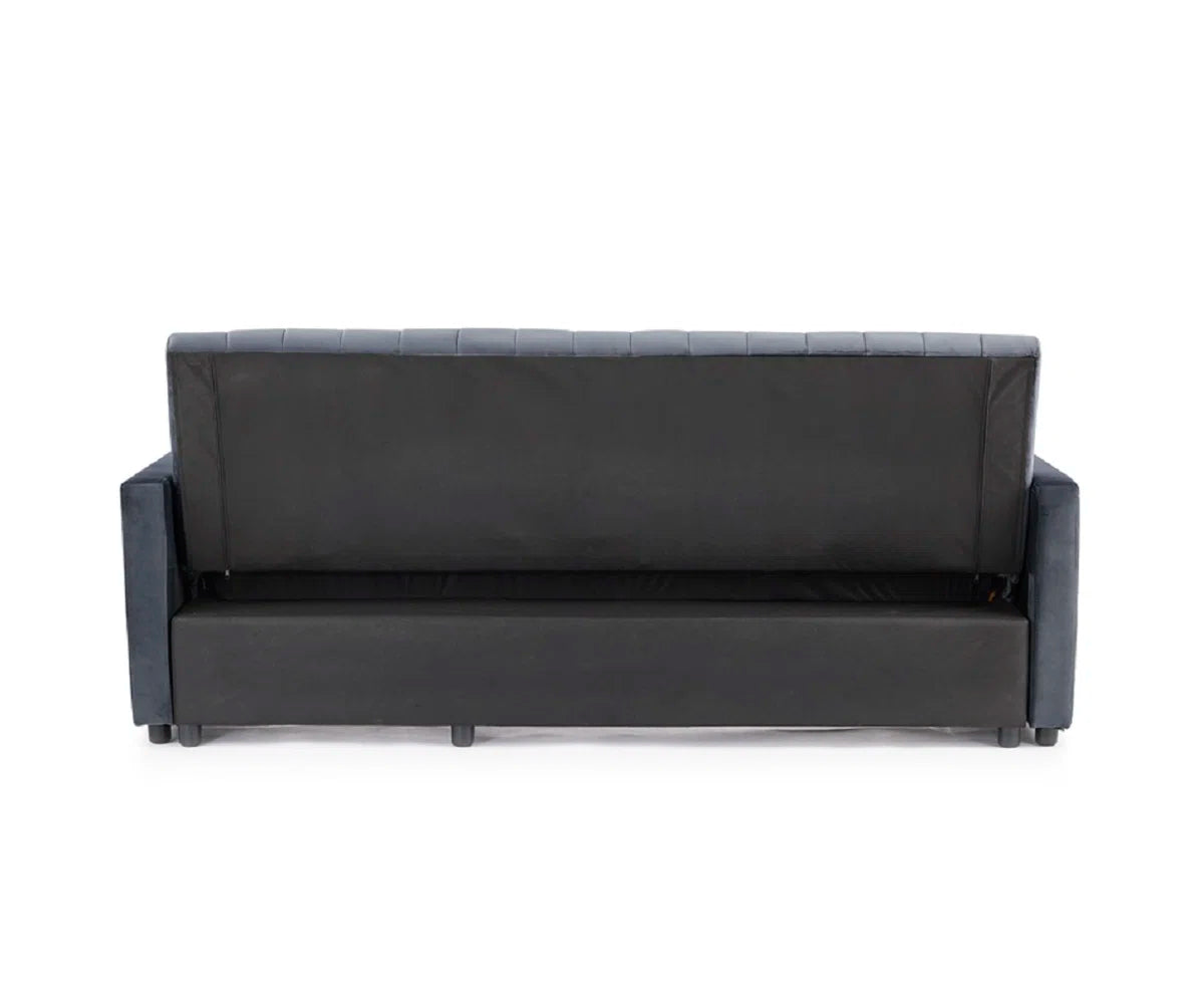 Sheena 3 Seat Grey Velvet Sofa Bed