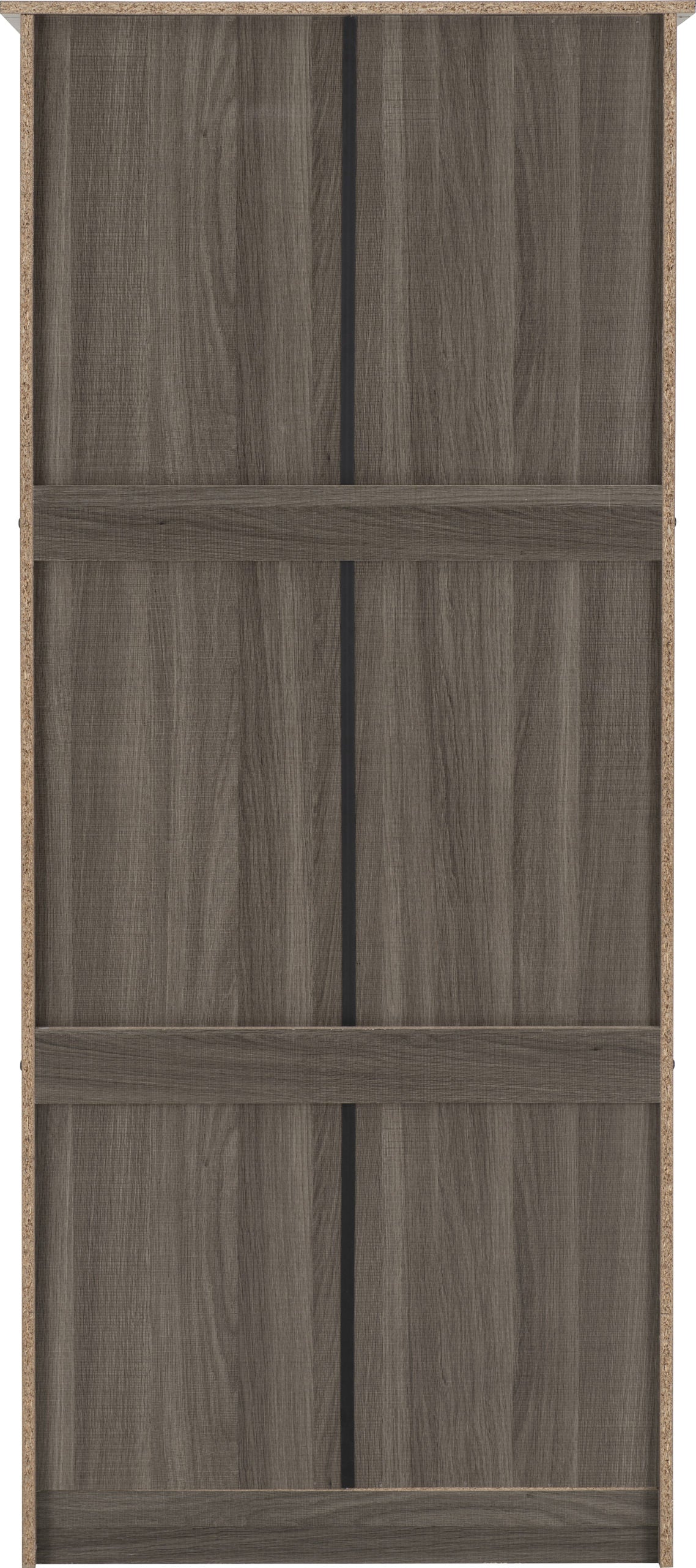 LSB 2 Door Wardrobe - Black Wood Grain