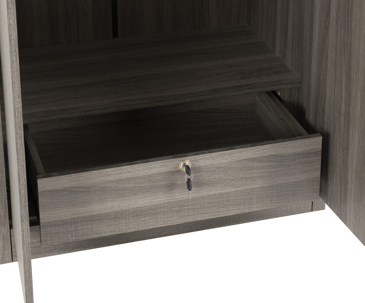 LSB 2 Door Wardrobe - Black Wood Grain