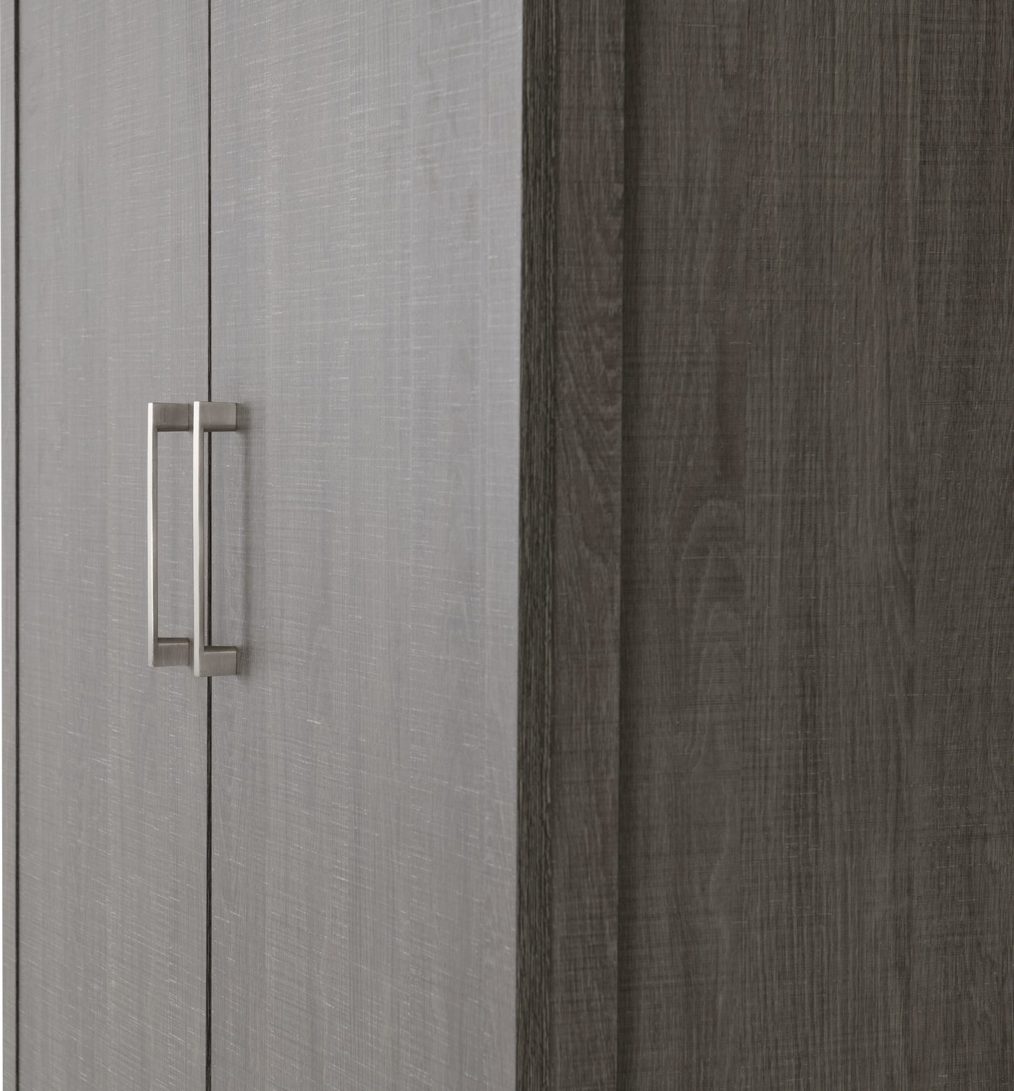 LSB 2 Door Wardrobe - Black Wood Grain