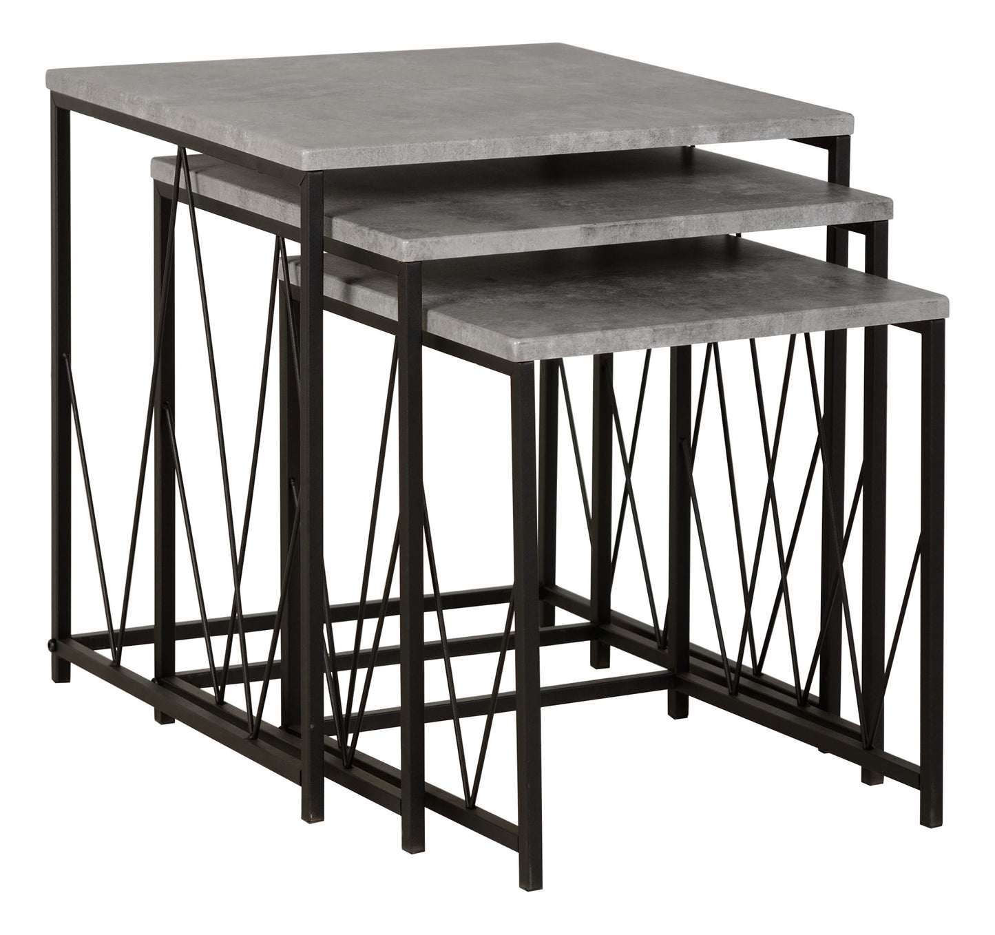 ATH Square Concrete Effect Nest Of Tables