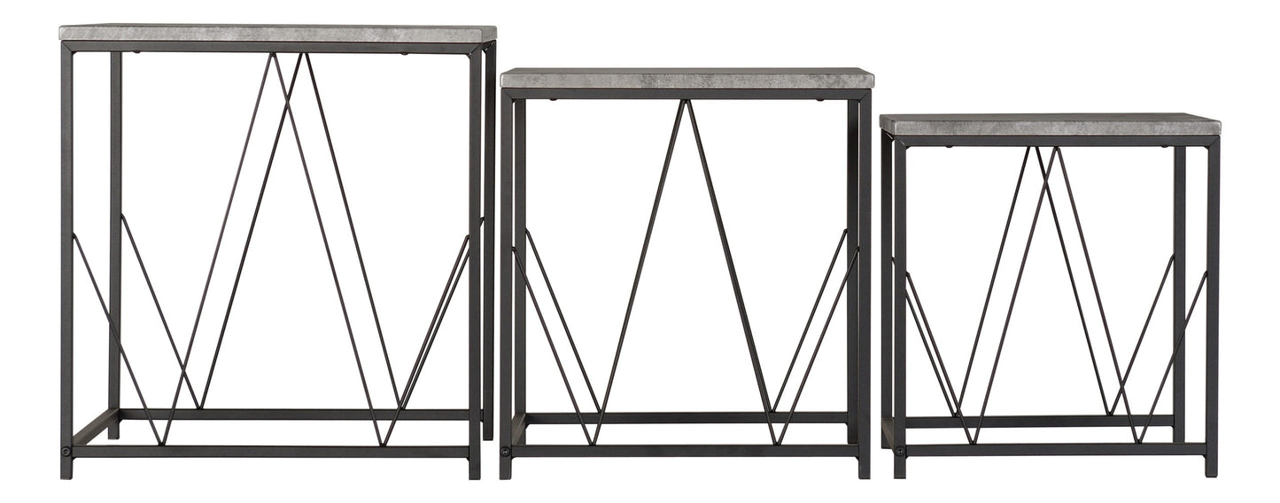 ATH Square Concrete Effect Nest Of Tables