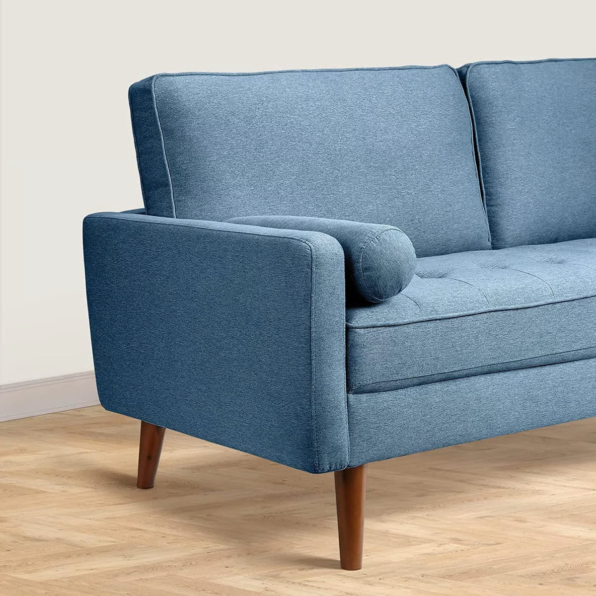 Liberty 3 Seater Blue Linen Sofa