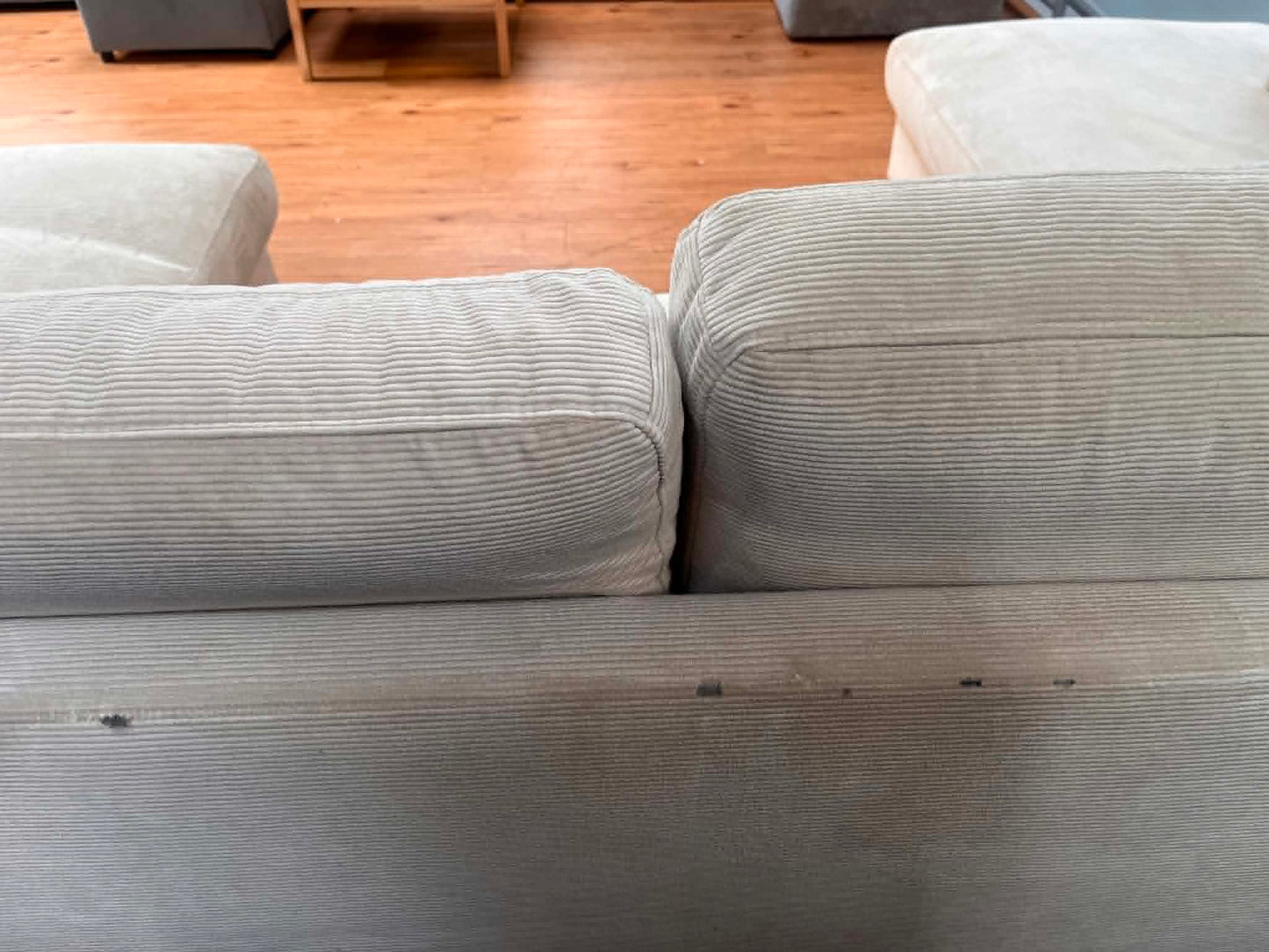 Poppy 8 Seat Beige Upholstered Sofa Bed with Storage Chaise