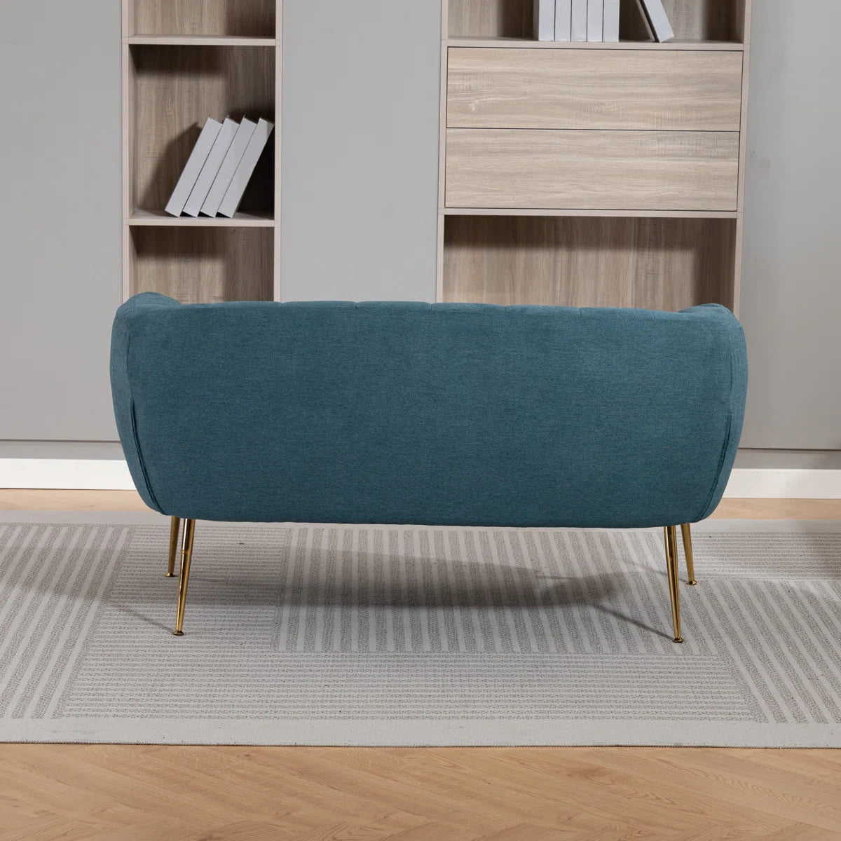 Jasmine 2 Seat Teal Upholstered Loveseat