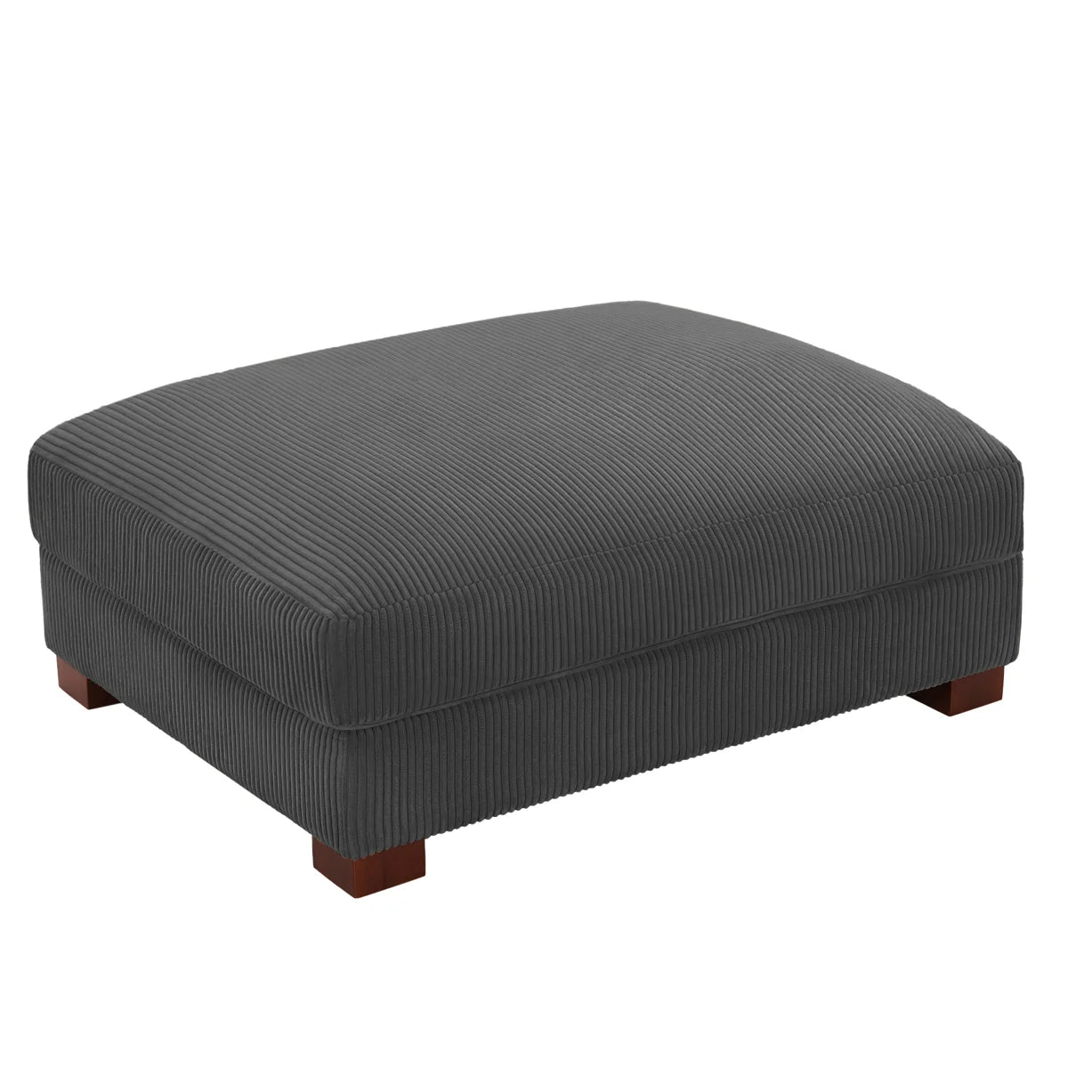 Melanie Grey Cord Footstool